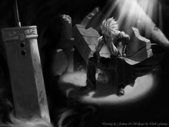 Final Fantasy Wallpaper Grayscale
