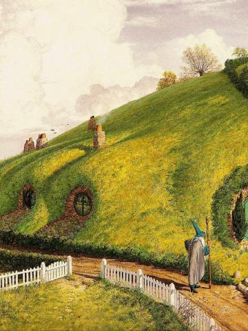 Hobbit Hole House HD Wallpaper Retina iPad