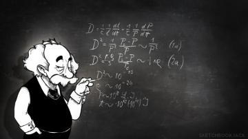 Albert Einstein Cartoon Exclusive HD Wallpaper