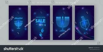 Happy Hanukkah Jewish Holiday Abstract Background Sale Banners