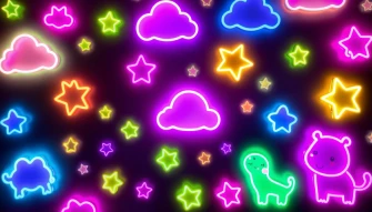 Aesthetic Cute Neon Wallpaper