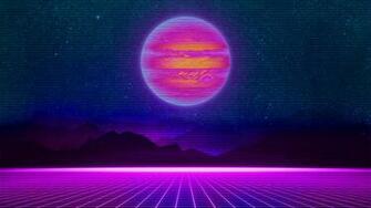 Retro Wave Wallpaper Top Background
