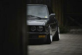 Black Car Bmw E28 Stanceworks Low Stance HD Wallpaper