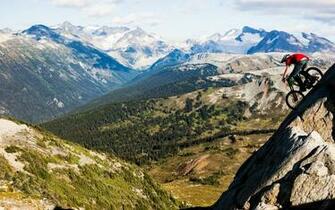 Mountain Elevation Rider Bike Downhill Bicycle Wallpaper Background