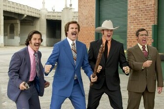 Left To Right Brian Fantana Paul Rudd Ron Burgundy Will Ferrell