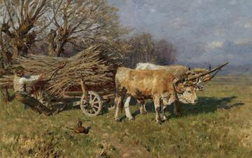 Artistic Painting 4k Ultra HD Wallpaper Cow Oil