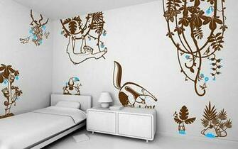 Jungle Themed Kids Wallpaper Funky