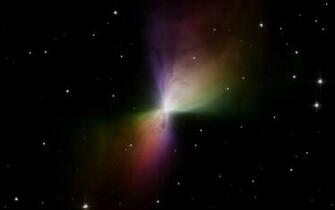 Hubble Boomerang Black Background Outerspace