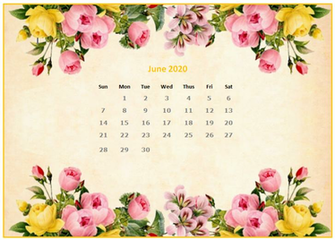 June Desktop Calendar Wallpaper Printable