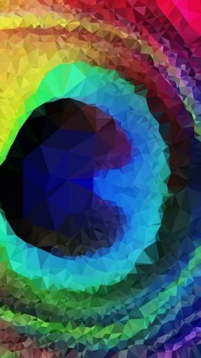 Polygon Art Rainbow Feather Wallpaper 3d Poly In