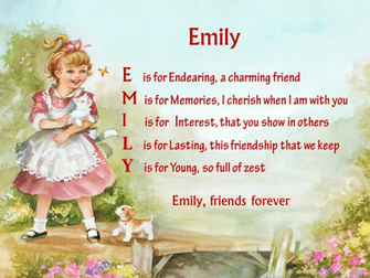 Acrostic Name Poems For Girls