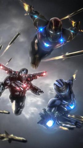 Heavy Metal With Iron Man And War Machine iPhone Wallpaper
