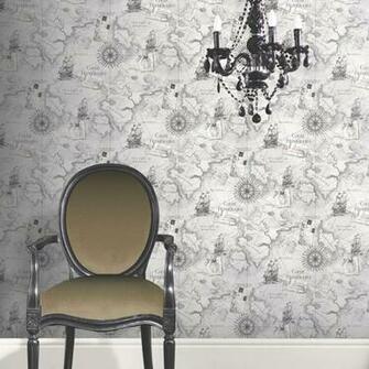 Arthouse Navigator Cartography Vintage Nautical Map Wallpaper