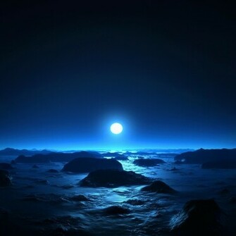 Blue Moon iPad Wallpaper iPhone