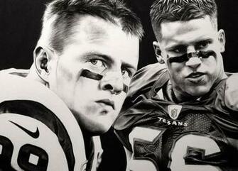 Jj Watt And Brian Cushing By Theresa Crawford An Amazing Artist