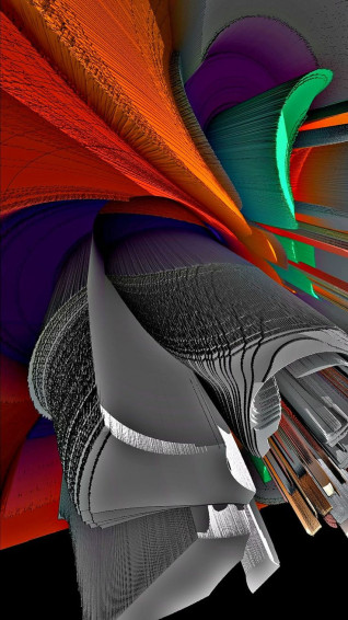 Material Design 3d Abstract Amoled Black Colorful