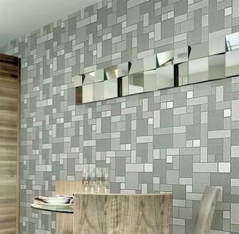 Edem Vinyl Wallpaper Mosaic Tile Decor Washable Graphite Gray