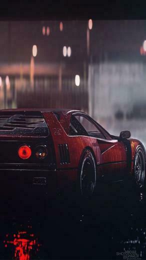 Ferrari F40 Classic Car Art Wallpaper Cars