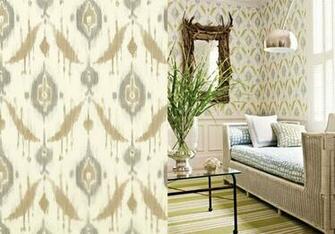 Thibaut Avalon Island Ikat Beige And Grey T T9167 Pattern