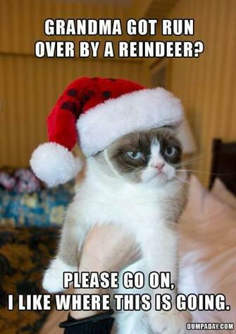 Grandma Got Run Over By A Reindeer Grumpy Cat Funny