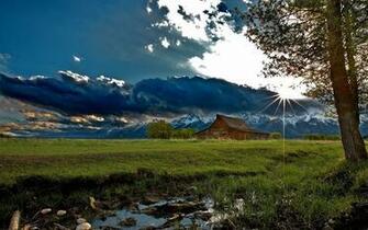 Moulton Barn Grand Teton National Park Widescreen Wallpaper