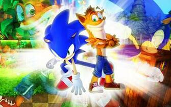 Sonic The Hedgehog And Crash Bandicoot Wallpaper By