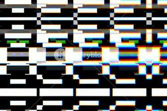 Colorful Background Realistic Flickering Analog Vintage Tv Signal