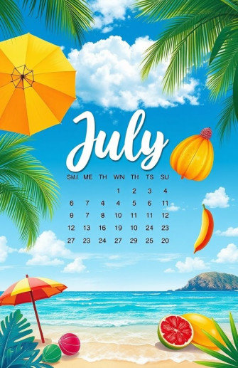 July Calendar Wallpaper