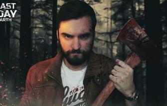 Wallpaper Apocalypse Survival Zombies Axe Beard Last Day On