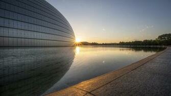 China Beijing Sunset National Grand Theatre HD