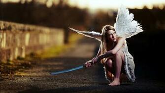 Fallen Pure Angel Desktop Wallpaper And Stock Photos