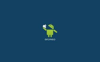 Android Eating Apple Logo HD Desktop Mobile Wallpaper Background