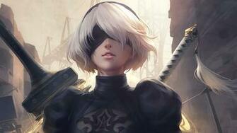2b Nier Automata Girl Wallpaper Drakengard