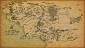 Middle Earth Map Wallpaper