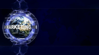 Marketing Text Animation And Earth With Keywords Background Loop