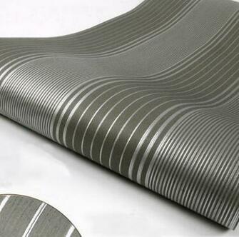 Metallic Silver Wallpaper Modern Non Woven Background Wall
