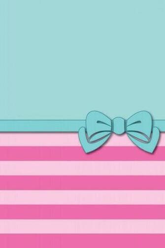 iPhone Wallpaper Pink Stripes Bows