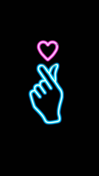 Korean Finger Heart Wallpaper