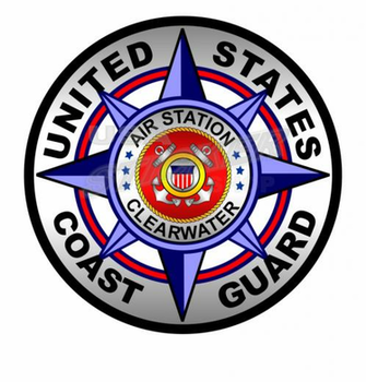 Coast Guard Air Station Clearwater Badge Sticker Round United