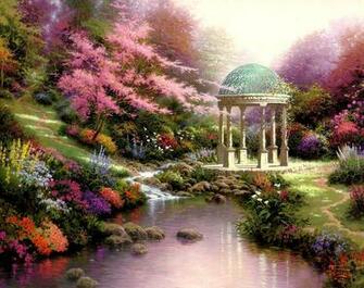 Pin Thomas Kinkade Pools Of Serenity Wallpaper