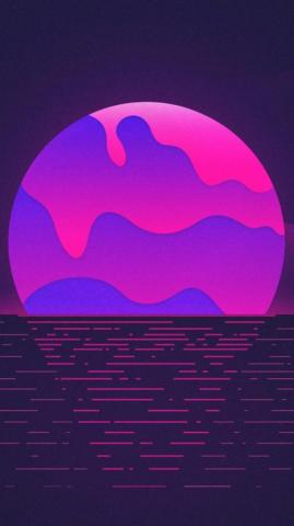 Neon Purple Sunset 4k Ultra HD Mobile Wallpaper