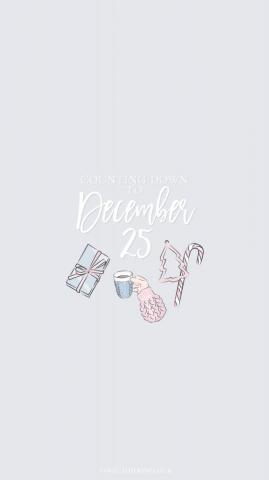 Cute Girly Winter Phone Wallpaper For Christmas