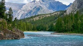 Bow River In The Rockies Of Alberta Jpg