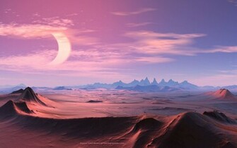 Planet Eclipse Background Background Desktop Desert