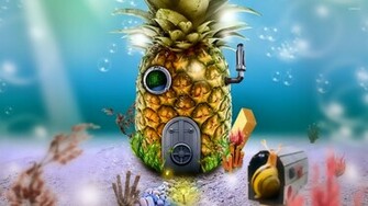 Spongebob S House Wallpaper Cartoon