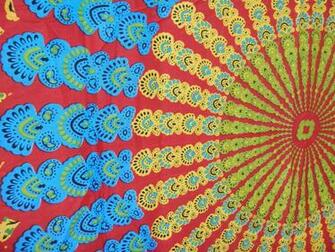 Bohemian Mandala Chili Pepper Red New