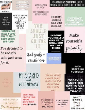 Nichole Dennis On Digital Vision Board Quote Collage