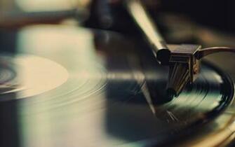 Wallpaper Record Player Retro HD Background