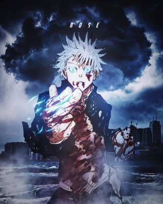 Wounded Gojo Jujutsu Kaisen iPhone Wallpaper