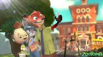 Zootopia Selfie Chicken Little Nick And Judy Wallpaper Digitalhint